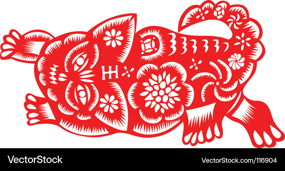 Chinesischer Neujahr Tiger Vektorbild