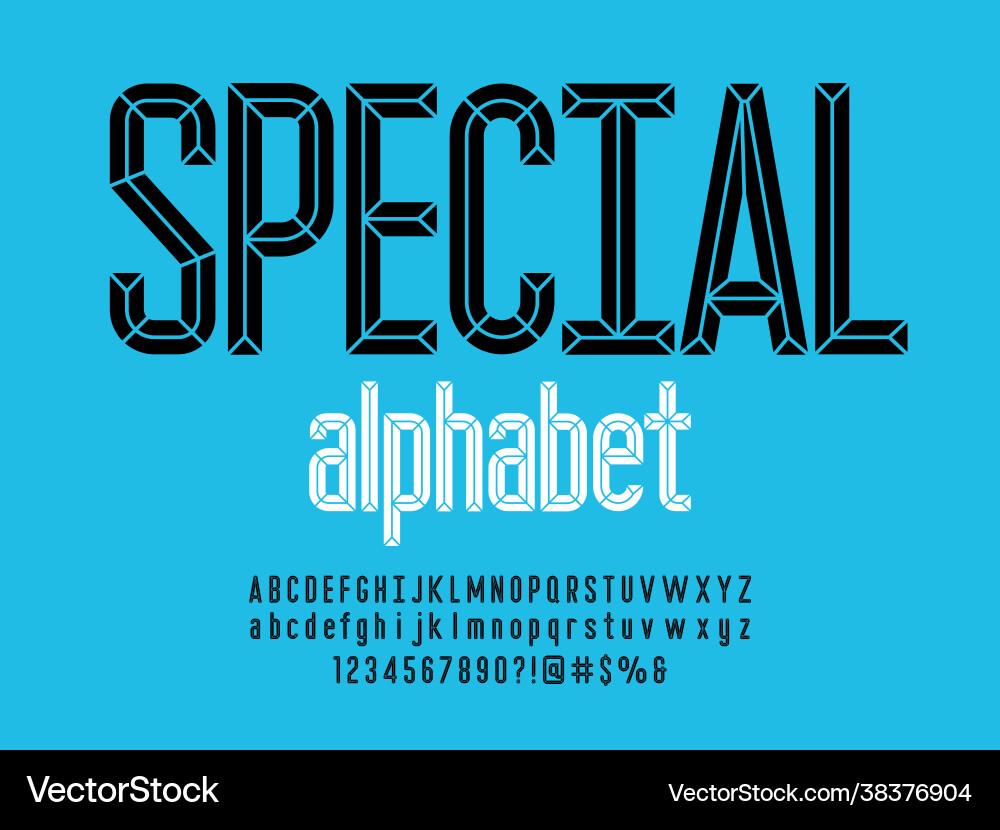Chisel font Chisel font vector image