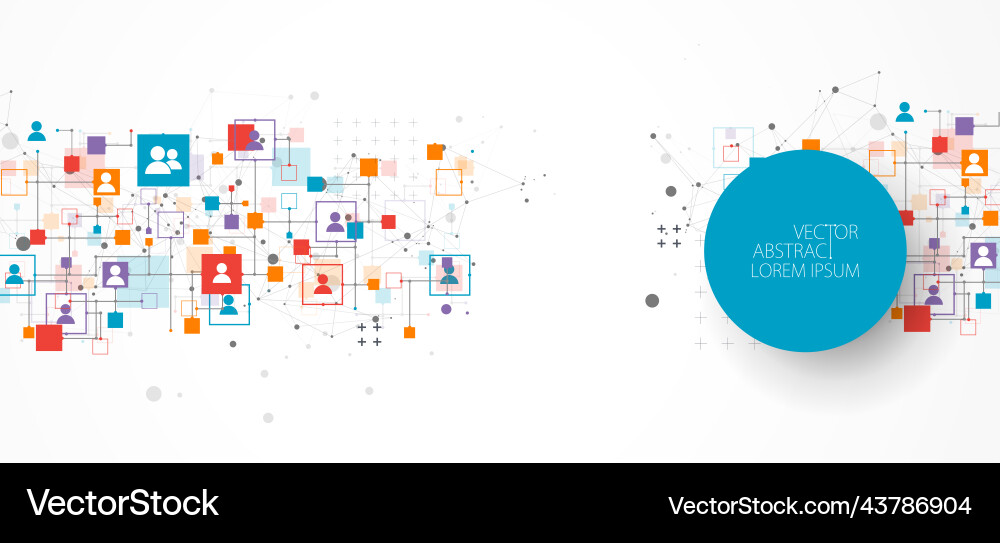 Communication Network Background Vector Image