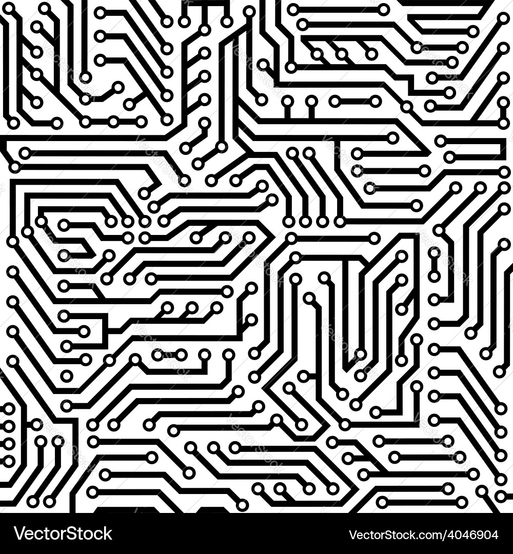 Complex Circuit Board Pattern vector image