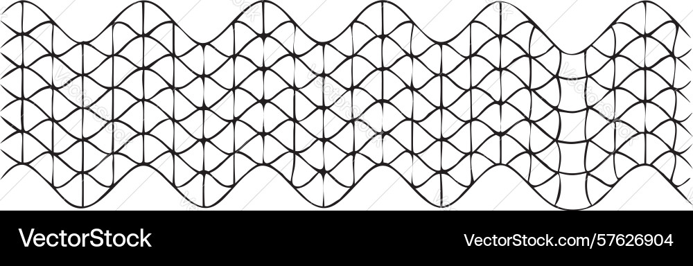 Dark wavy grid abstract pattern background design vector image