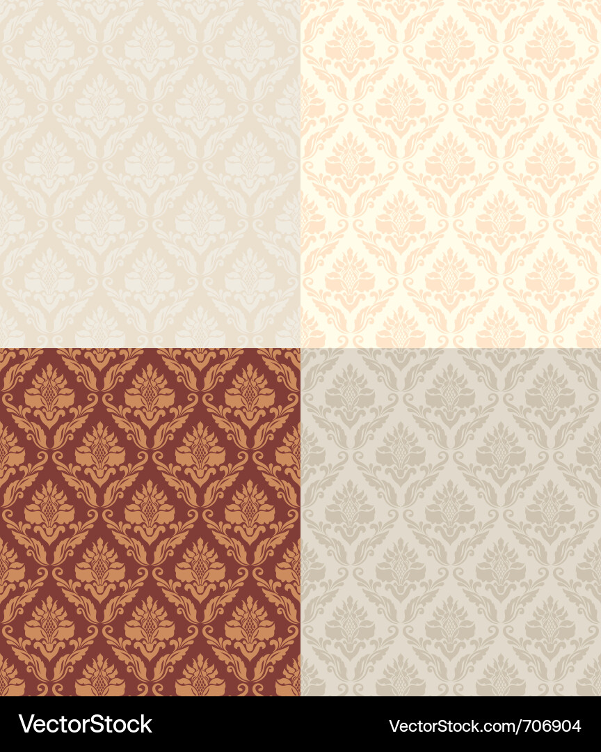 Elegant Damask Pattern Vector Image