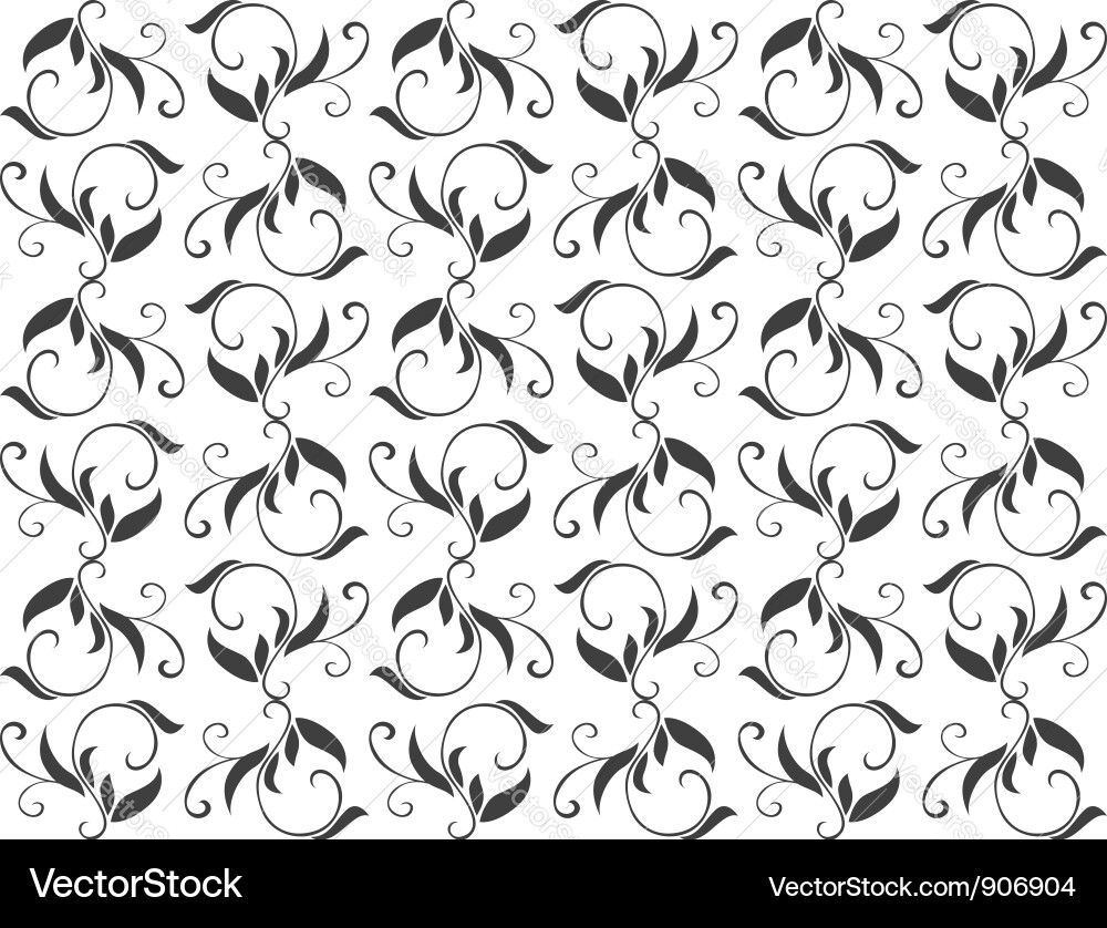 Floral Scroll Pattern vector image