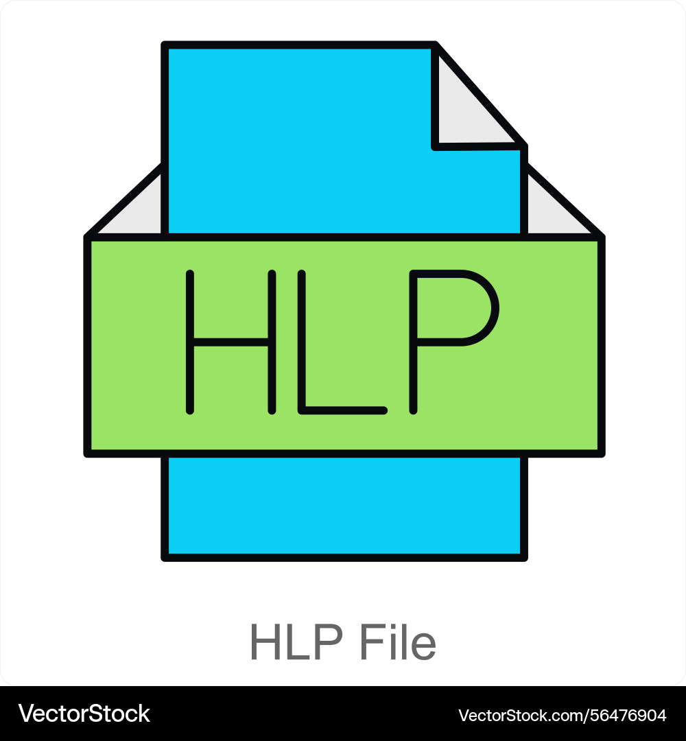 Hlp file icon concept Vector Image
