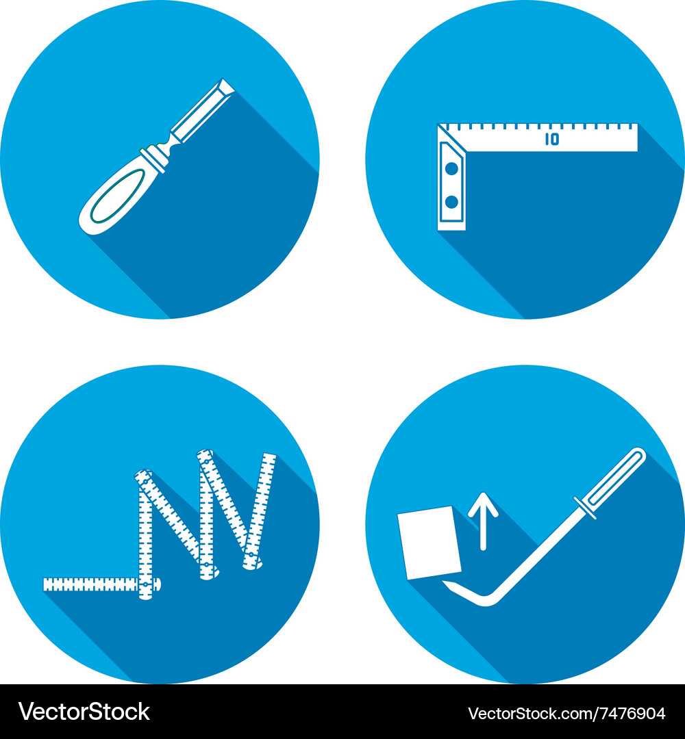 Measuring instrument folding rule chisel angle Vector Image