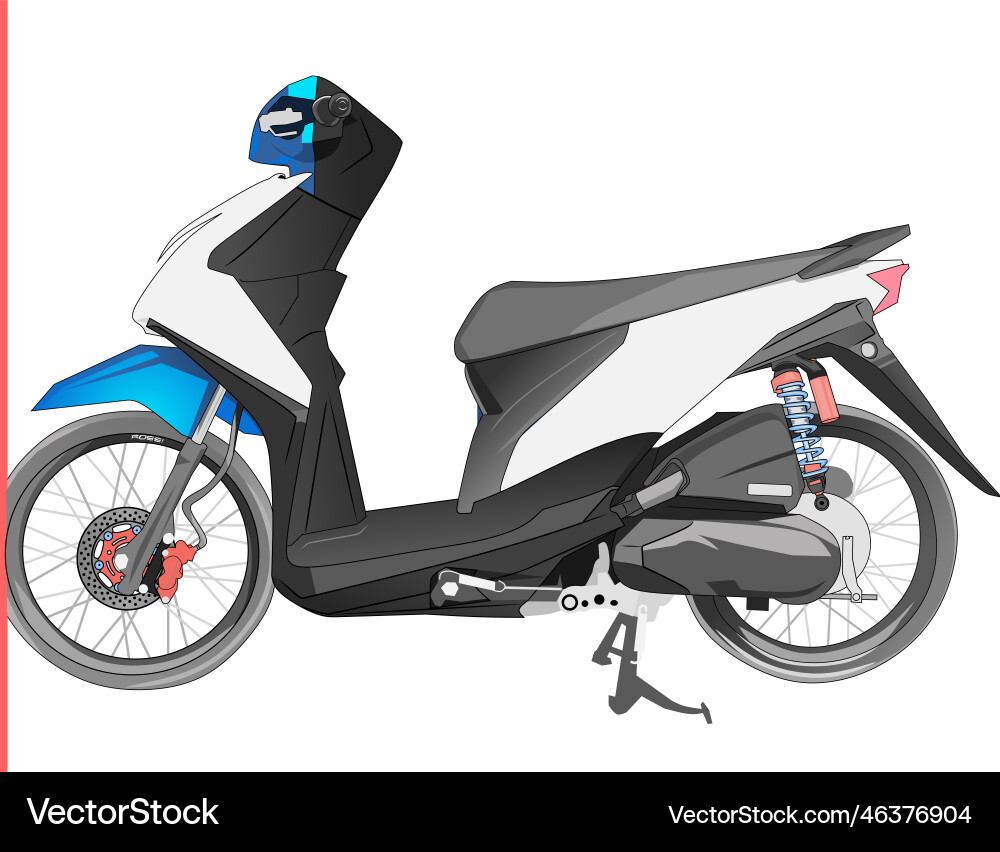 Motorcycle honda Beat Modifikation Vektorbild