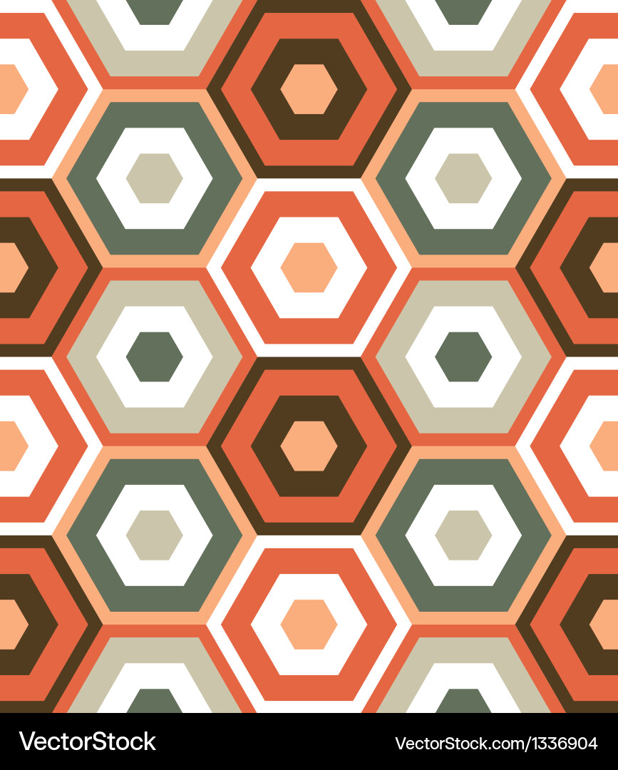 Retro Hexagon Pattern vector image