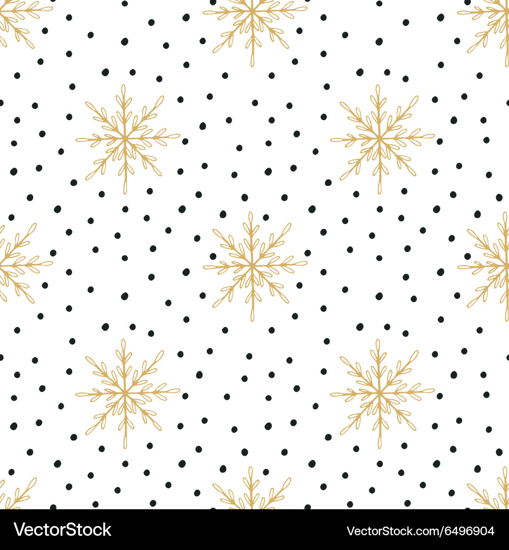 Snowflake Polka Dot Pattern vector image