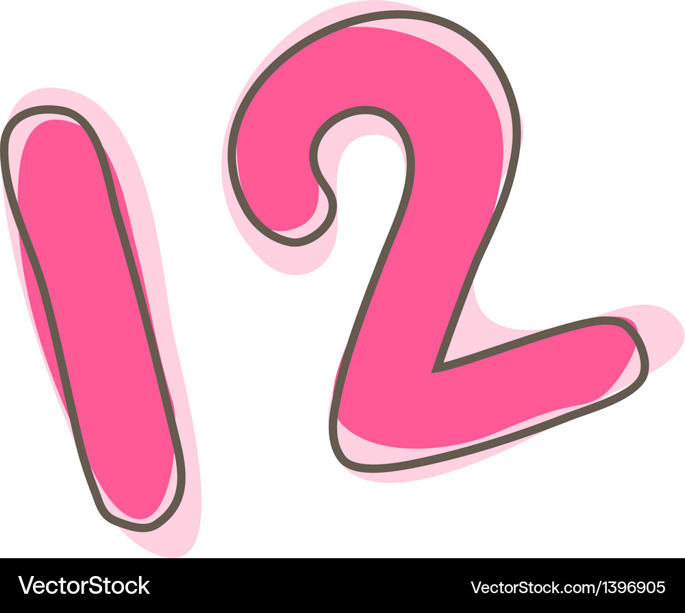 A view of twelve Vector Image