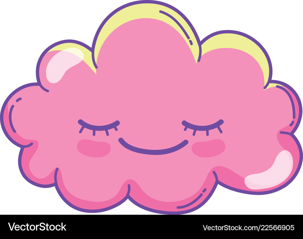 Cute cloud cartoon Royalty Free Vector Image - VectorStock