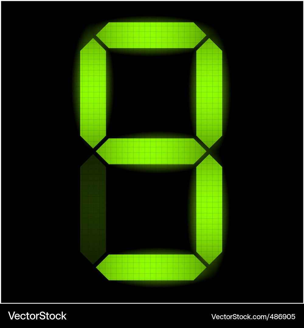 Digital Nine Number Display Vector Image