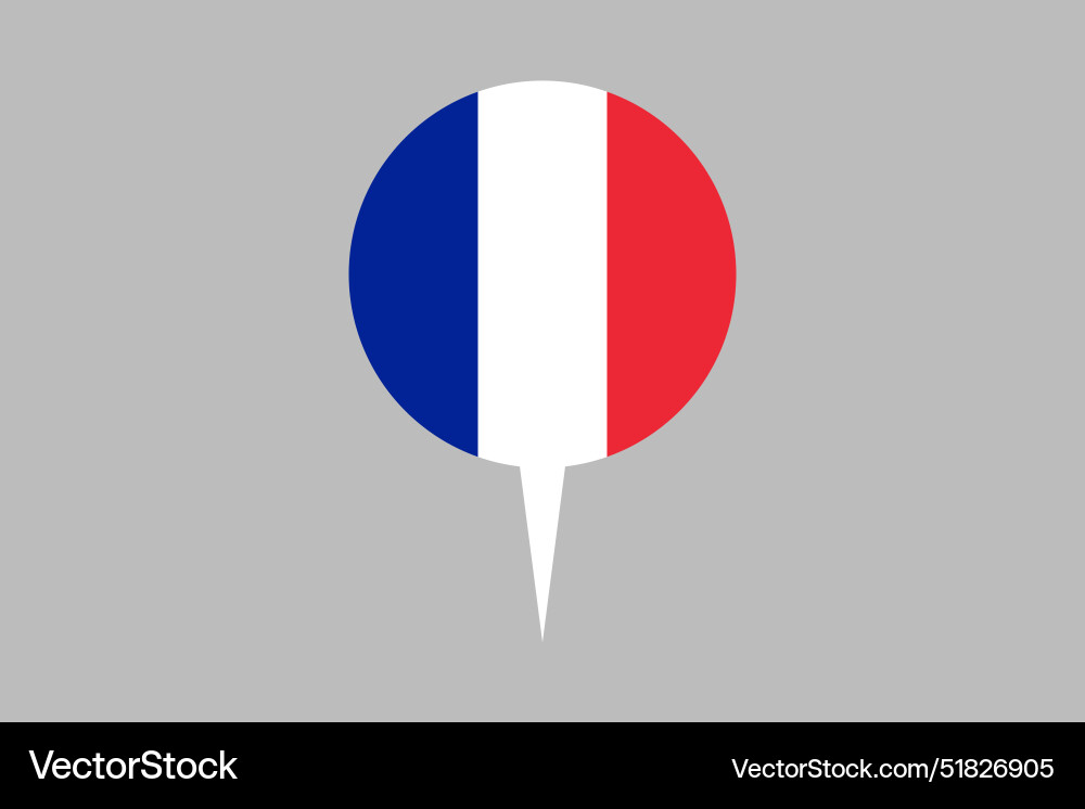 France flag with location sign France flag with location sign vector image