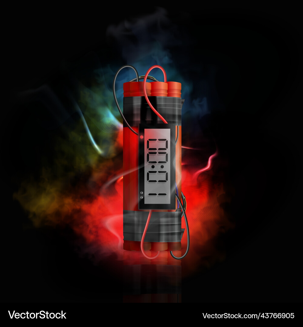 Realistic Dynamite Bomb Royalty Free Vector Image Realistic Dynamite Bomb Royalty Free Vector Image