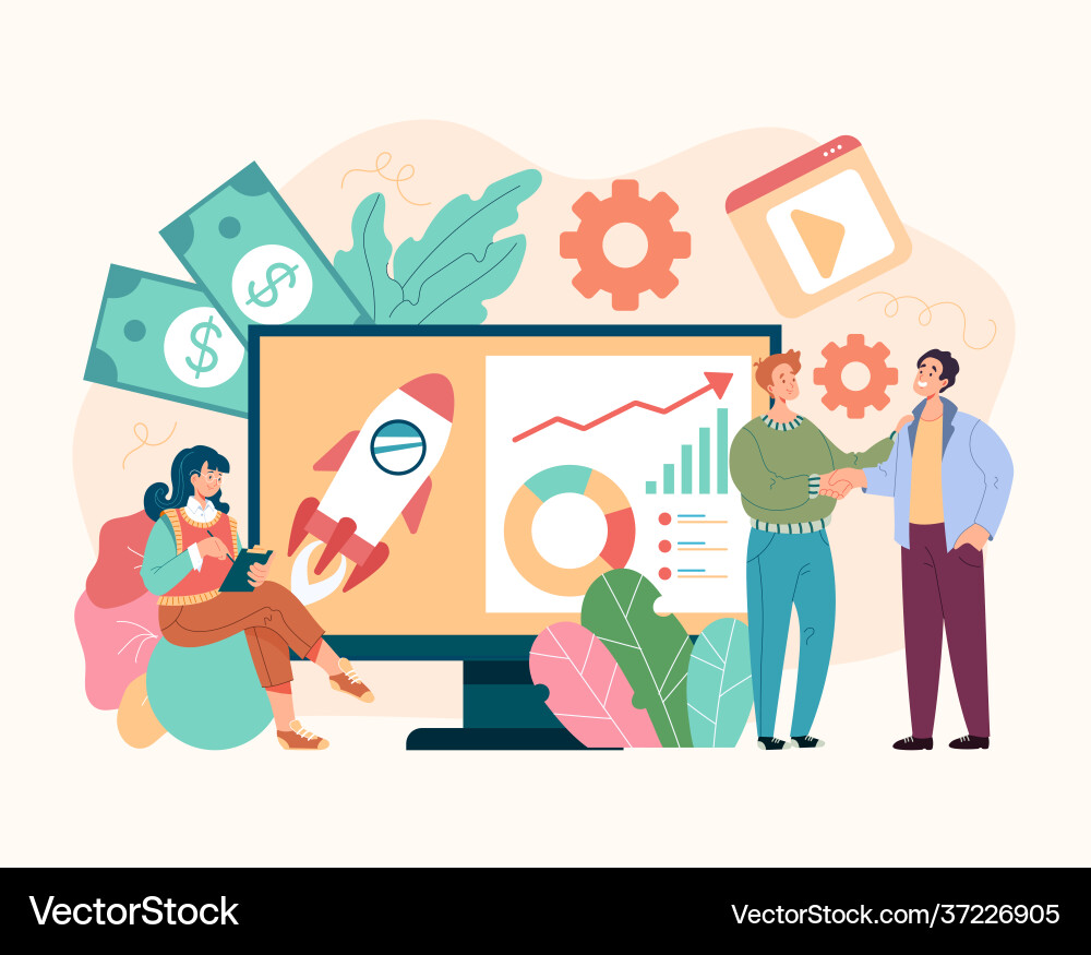 Team Collaboration Business Strategy Royalty Free Vector
