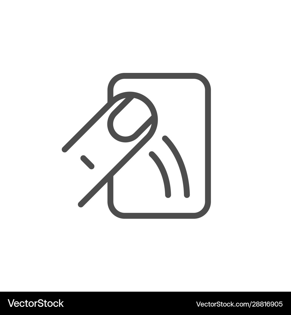 Touch device line outline icon Touch device line outline icon vector image