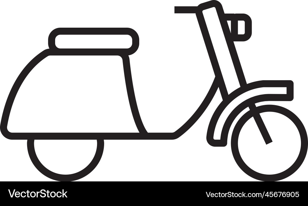 Vespa transportation icon people icons with black vector image