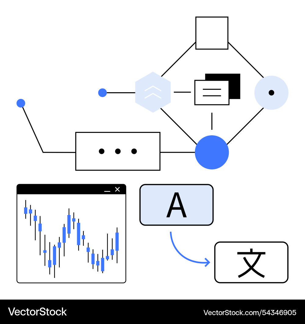 Visual representation of data analysis document Visual representation of data analysis document Vector Image