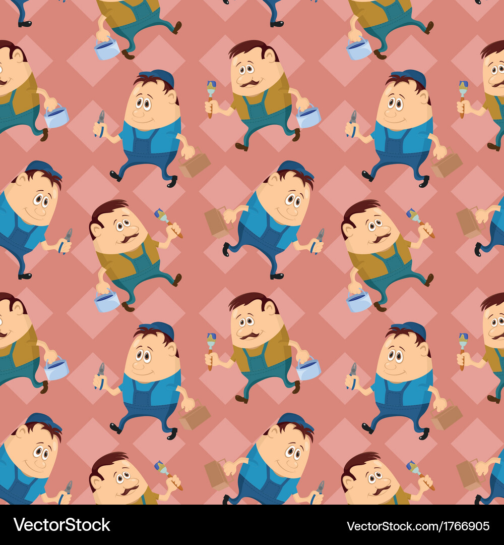 Worker seamless pattern Vector Image