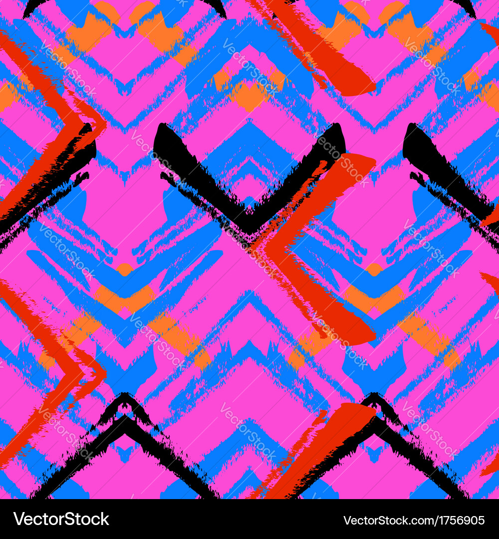 Zigzag Brushstroke Pattern Vector Image