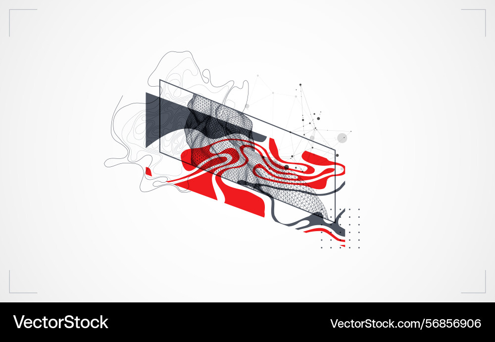 Abstract art wireframe background modern science Abstract art wireframe background modern science vector image