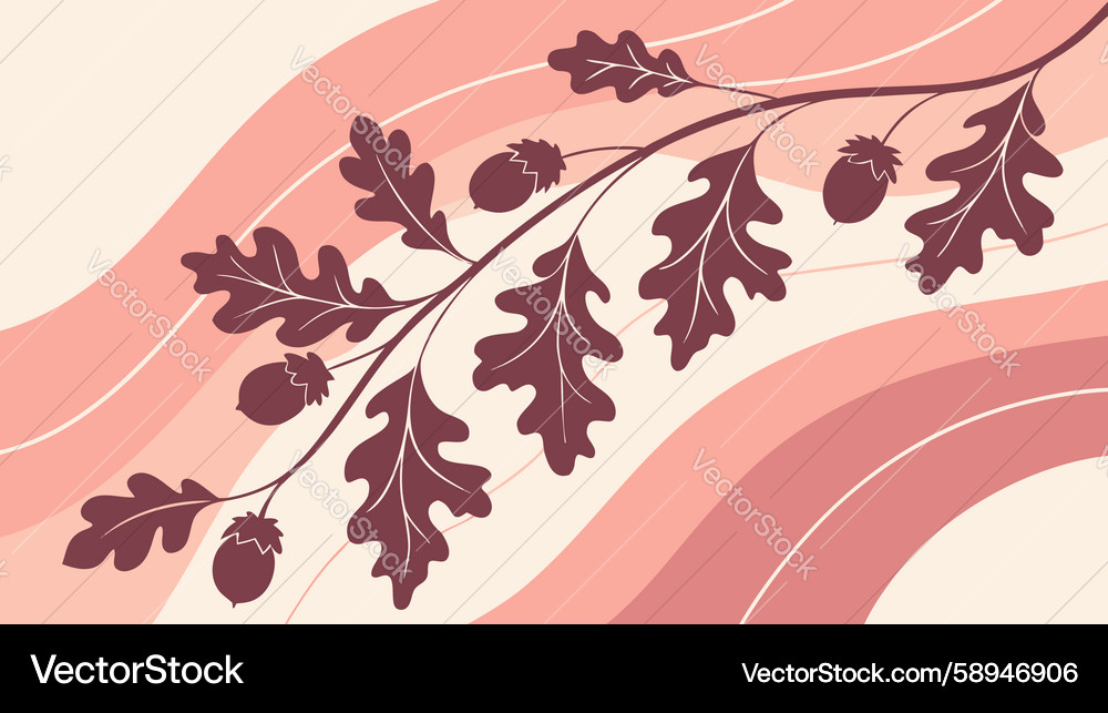 Abstract autumn leaf branch pattern design Vector Image