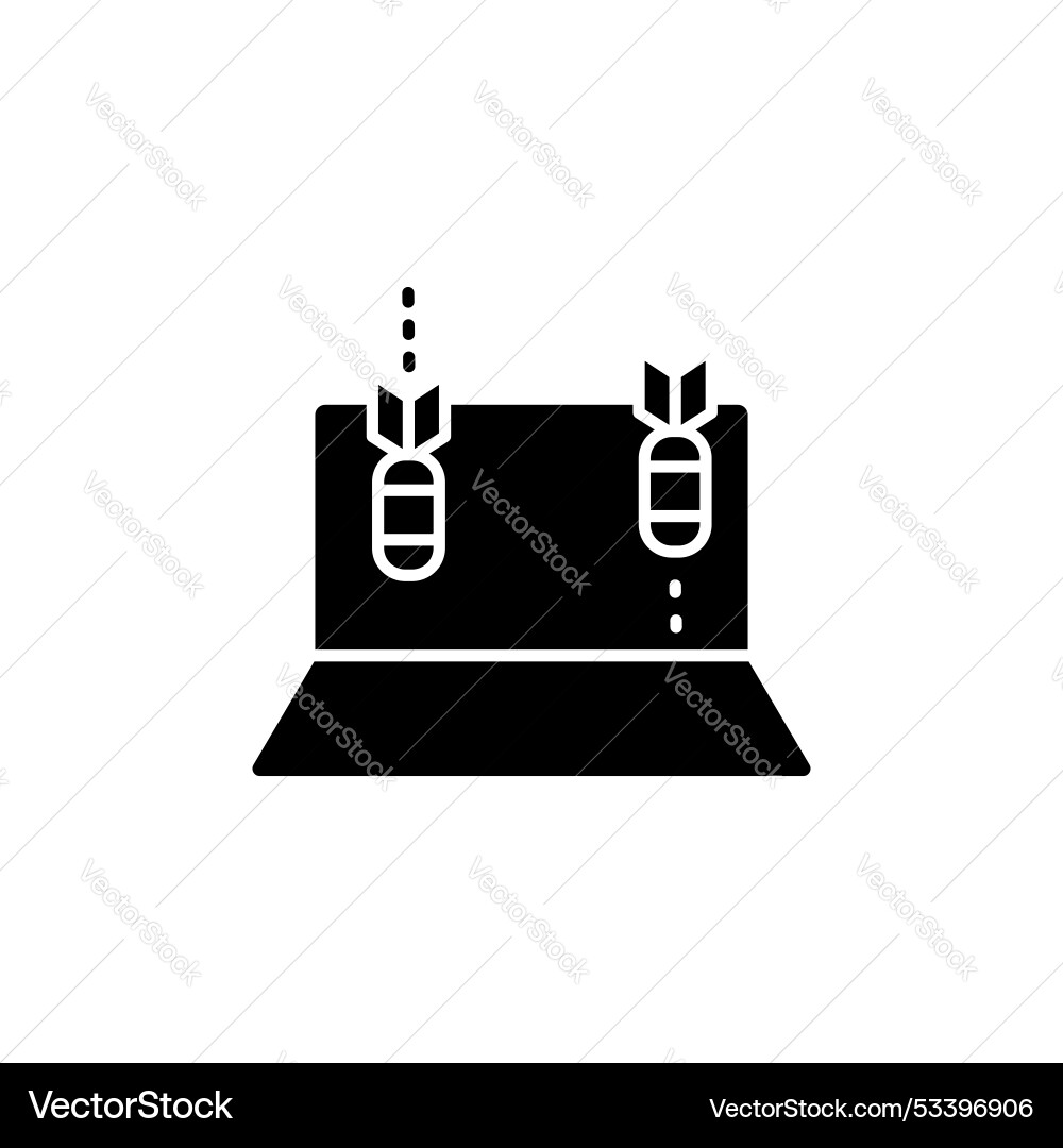Dos line icon isolated on white background Vector Image