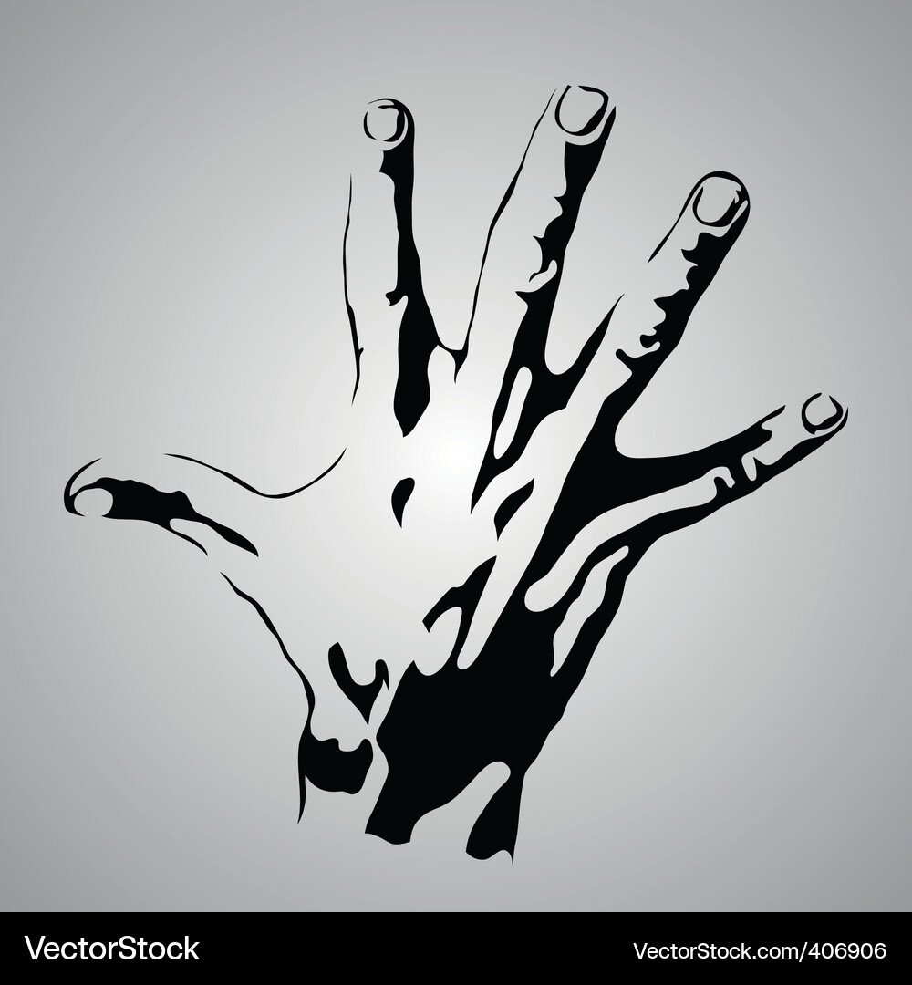 Isolated Hand Vector Image
