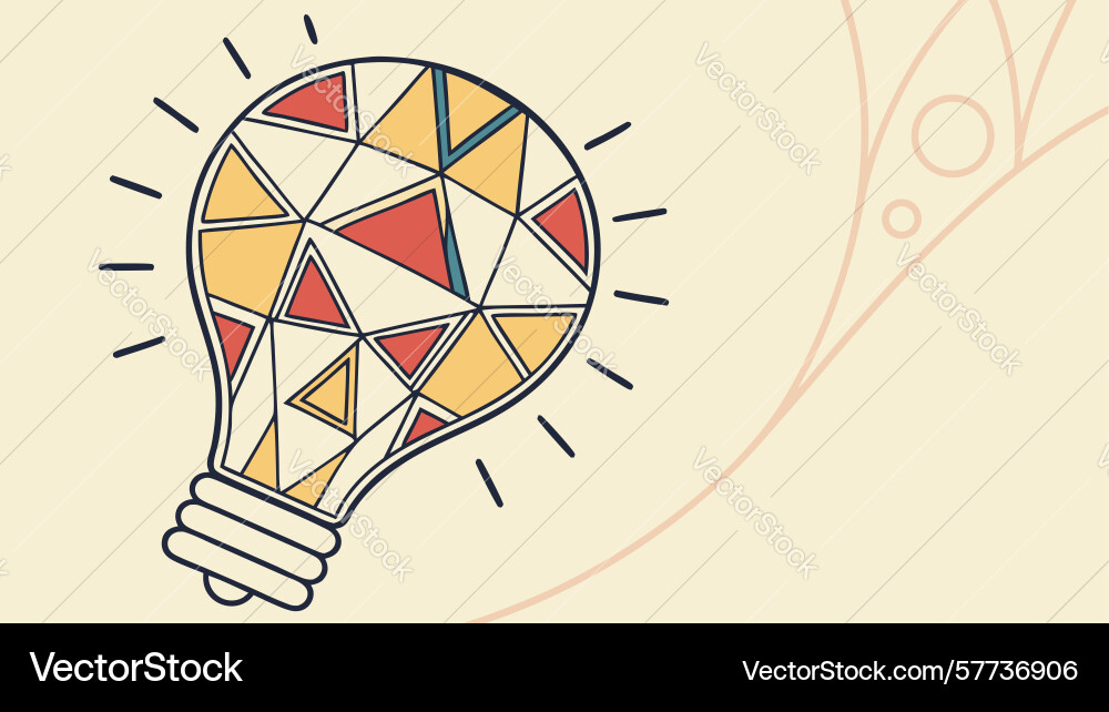 Lightbulb with creative elements idea generation Vector Image