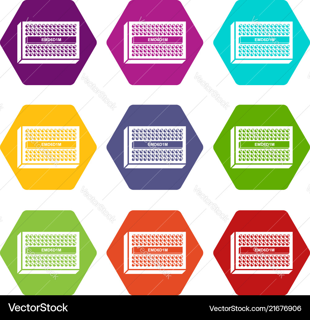 Microchip icons set 9 Microchip icons set 9 vector image