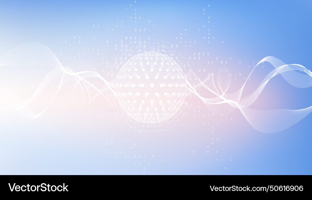 Quantum computing processing artificial vector image