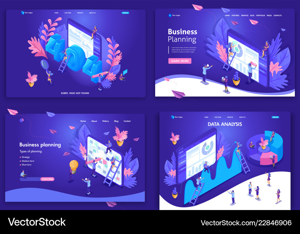 Website Templates - Business & Data vector image