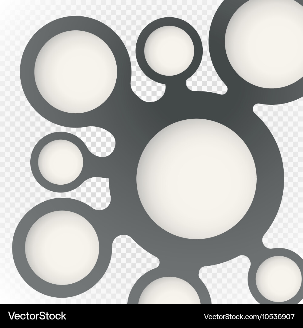 Abstract blot scheme on transparent template vector image