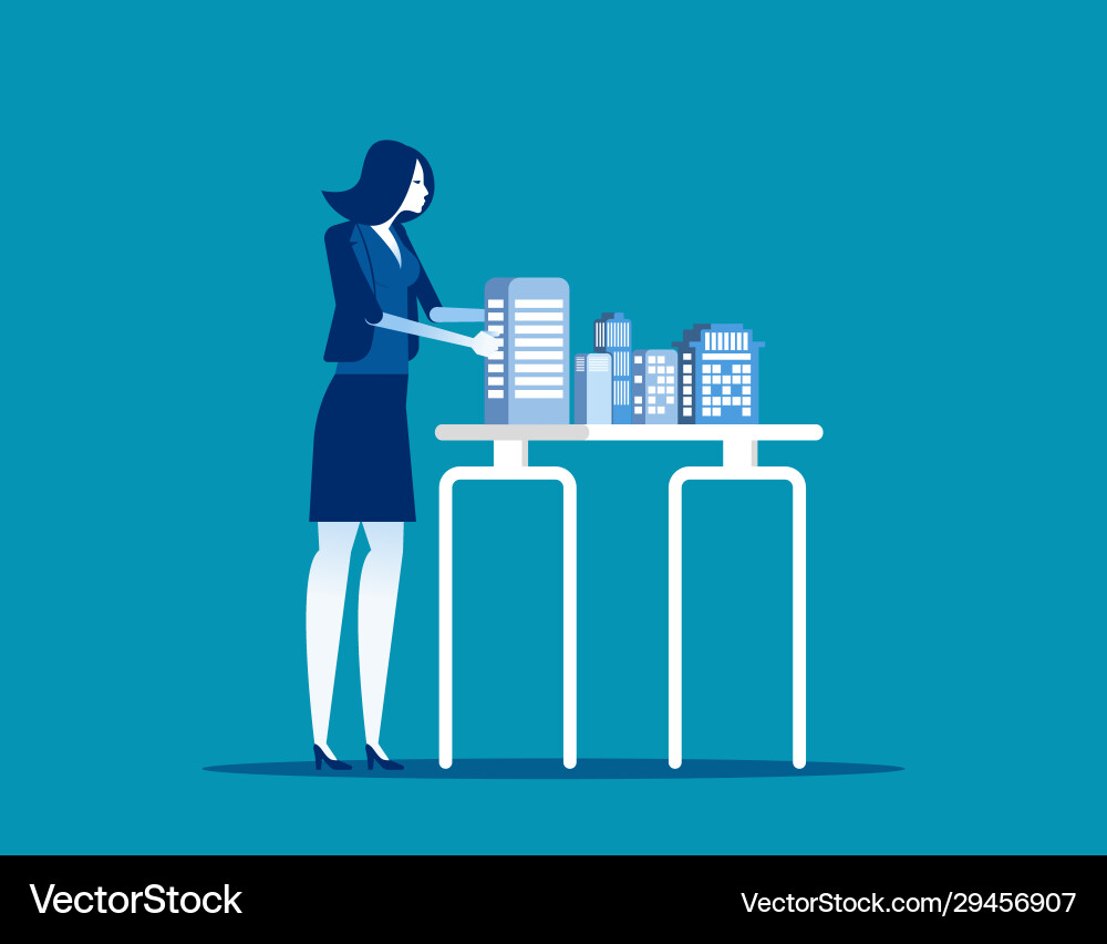 Building design project concept engineering Vector Image