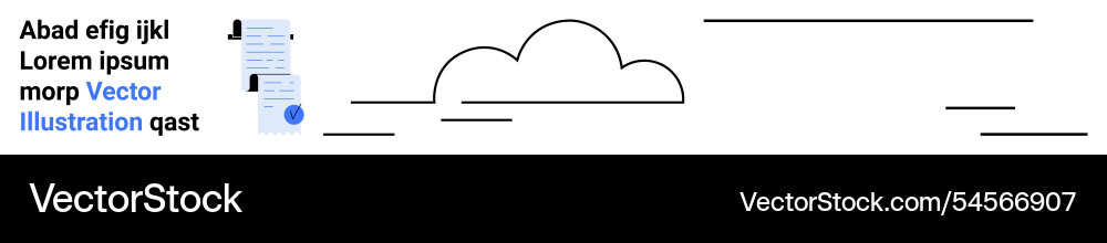 Clean and minimalistic cloud data concept Vector Image