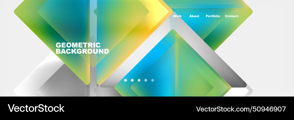 Colorful fluid gradient triangles and squares web Colorful fluid gradient triangles and squares web vector image
