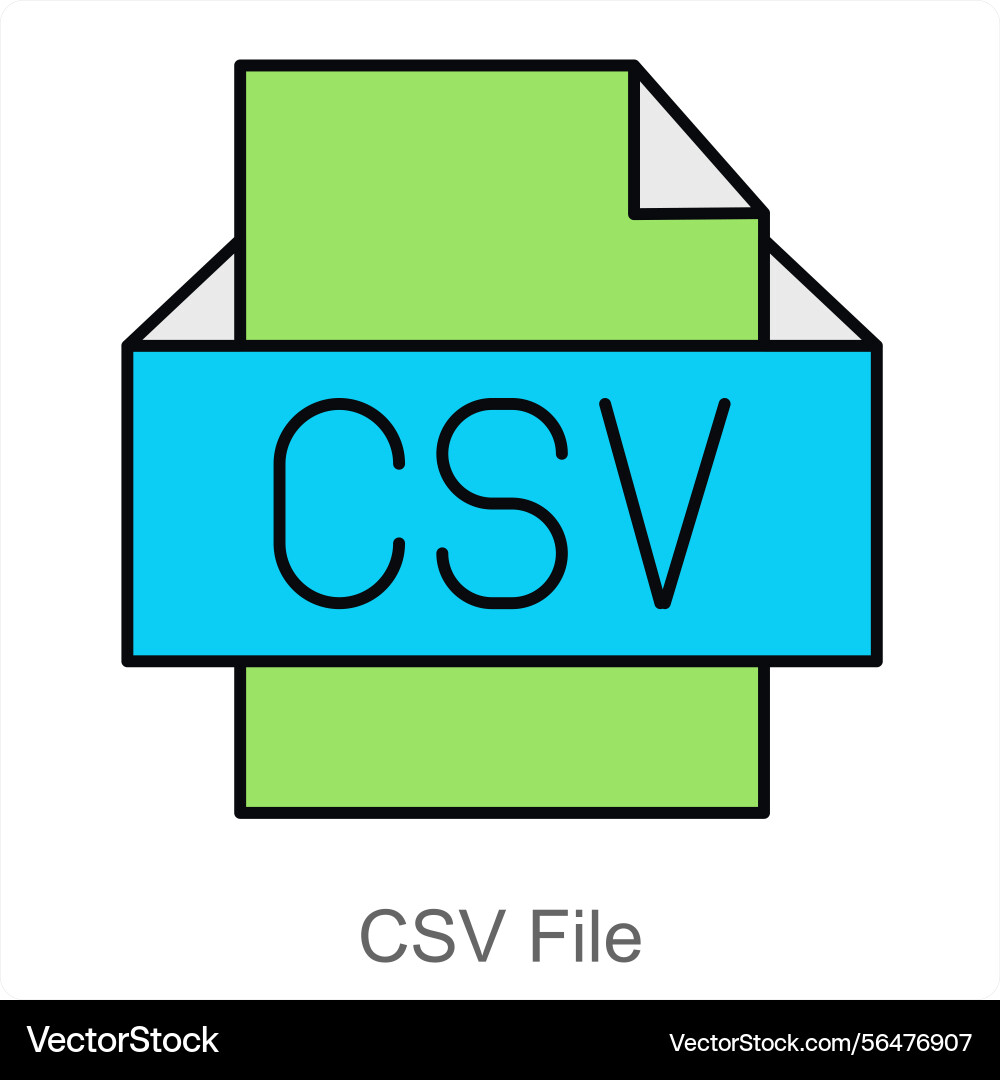 Csv file icon concept vector image