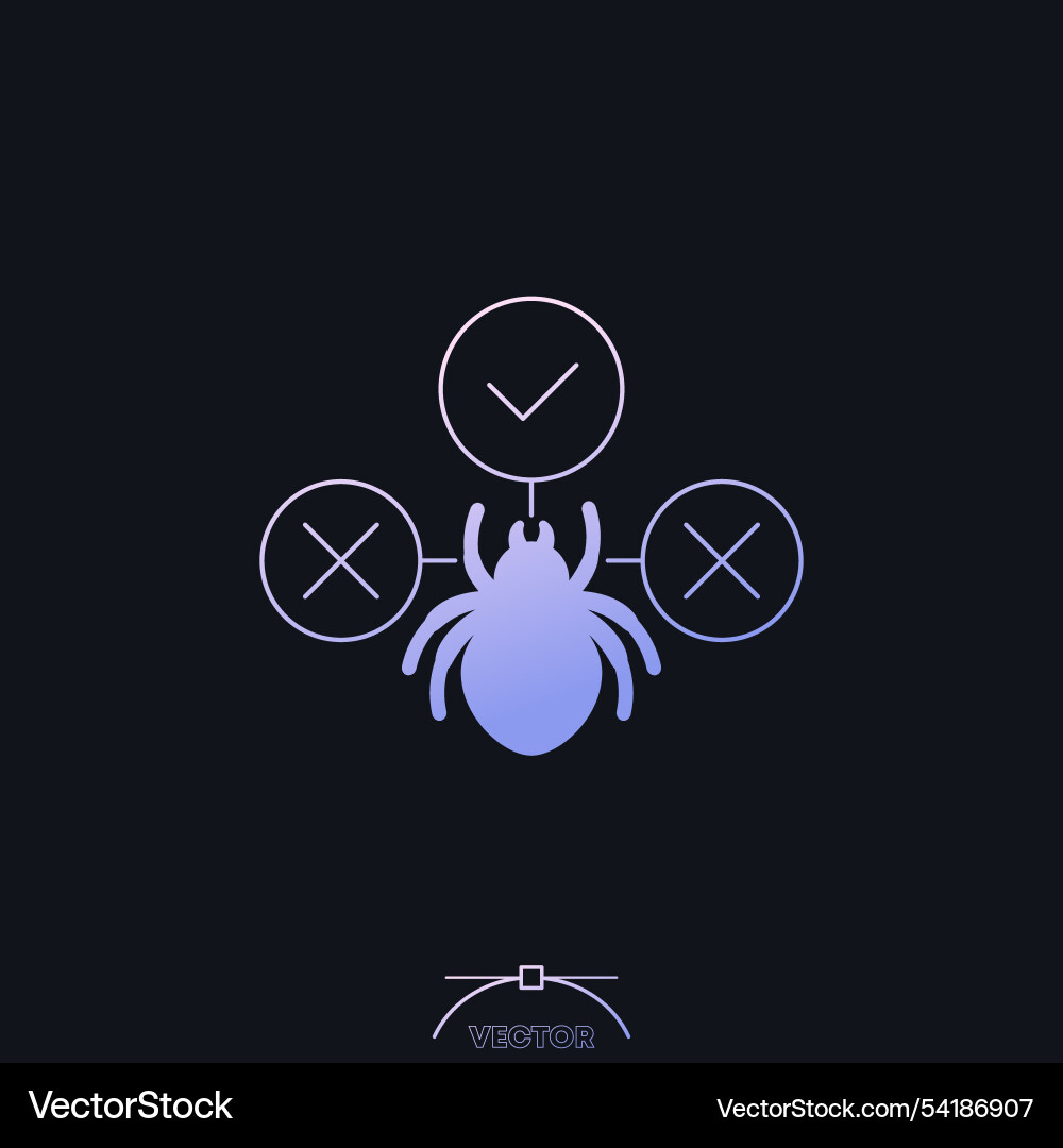 Debugging-Symbol mit einem Bug vektorbild