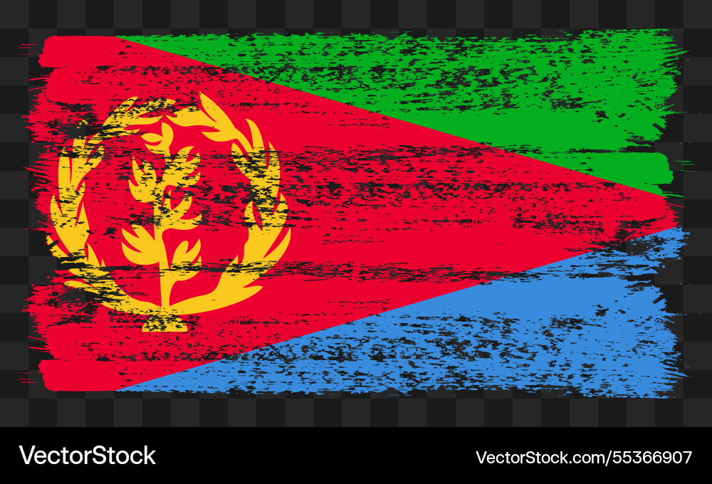 Eritrea Flagge im Grunge-Stil Eritrea Flagge im Grunge-Stil Vektorbild