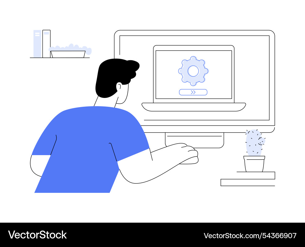 Operating system isolated cartoon Operating system isolated cartoon vector image