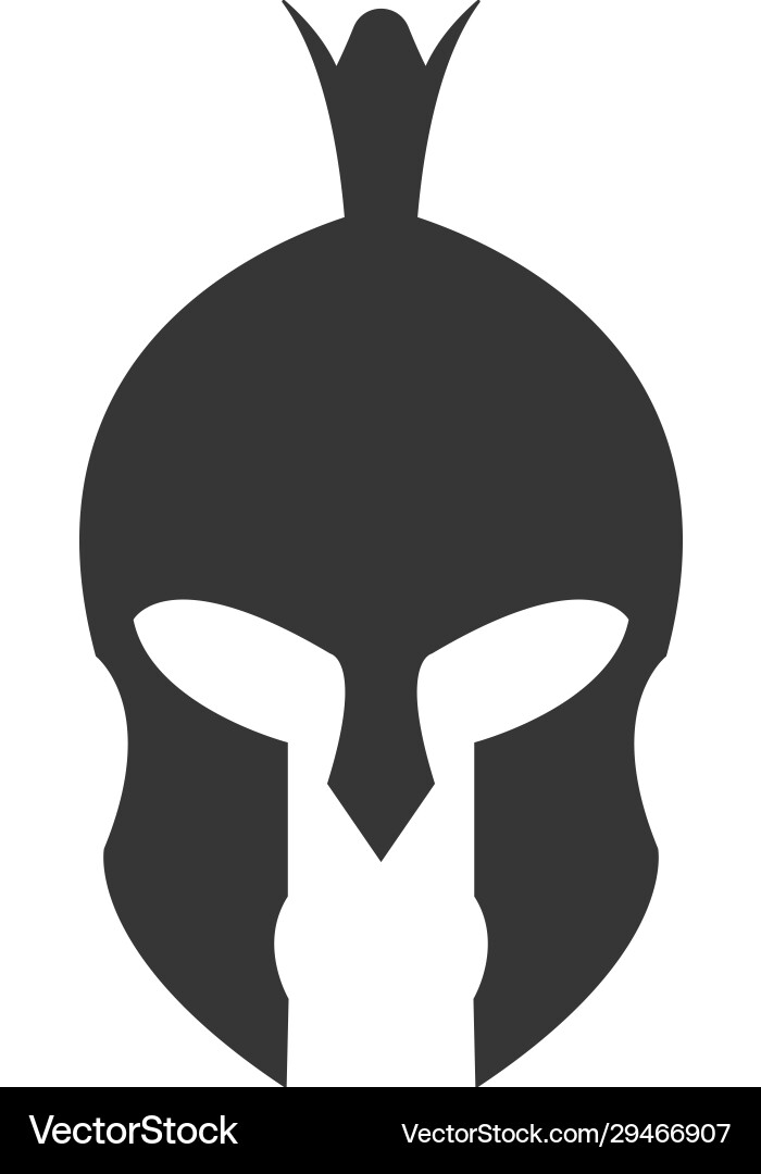 Spartan Helm Icon Design Template isoliert Spartan Helm Icon Design Template isoliert vektorbild