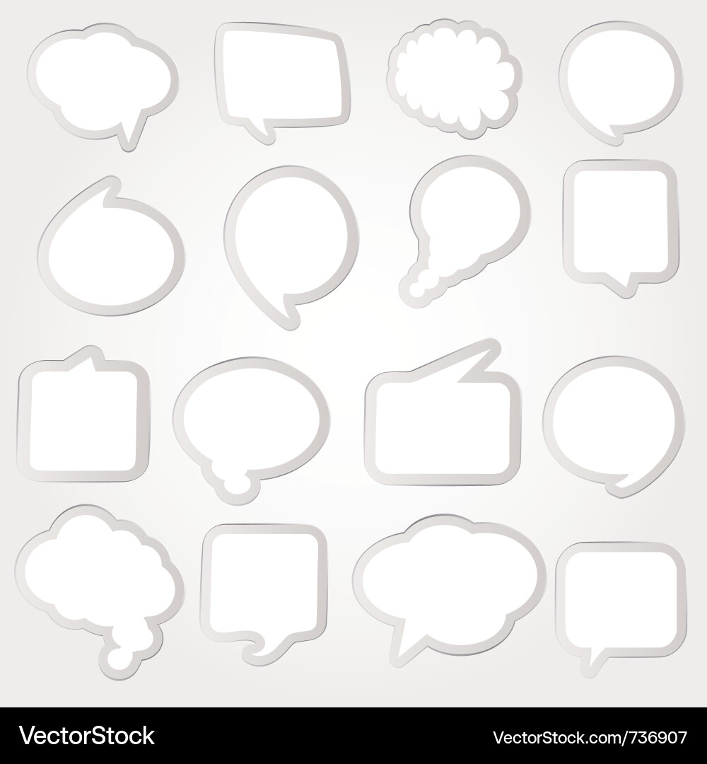 Speech bubbles set vector image