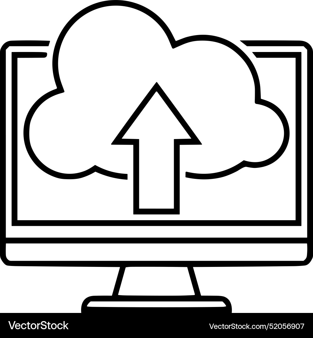 Upload outline icon symbol image Vector Image
