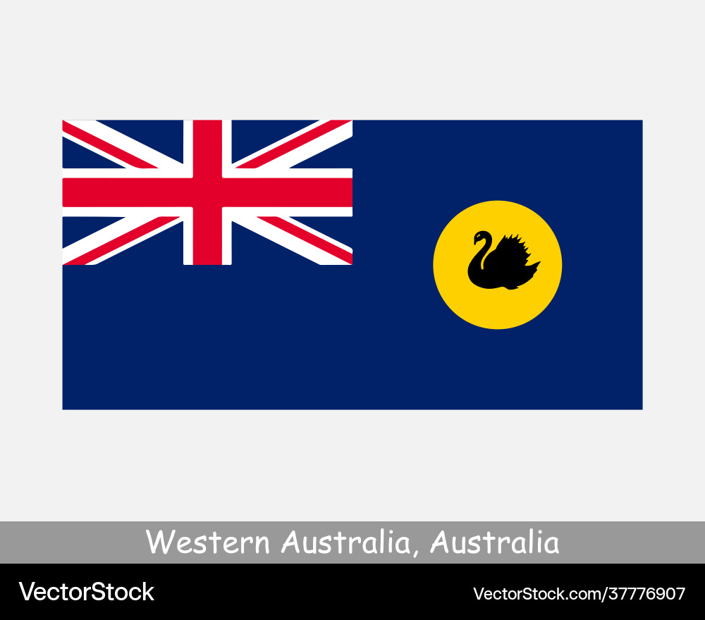 Westaustralien australische Staatsflagge wa au Westaustralien australische Staatsflagge wa au vektorbild