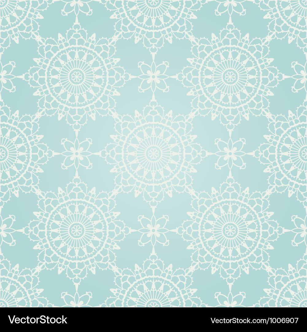 Winter Snowflake Ornament Pattern vector image