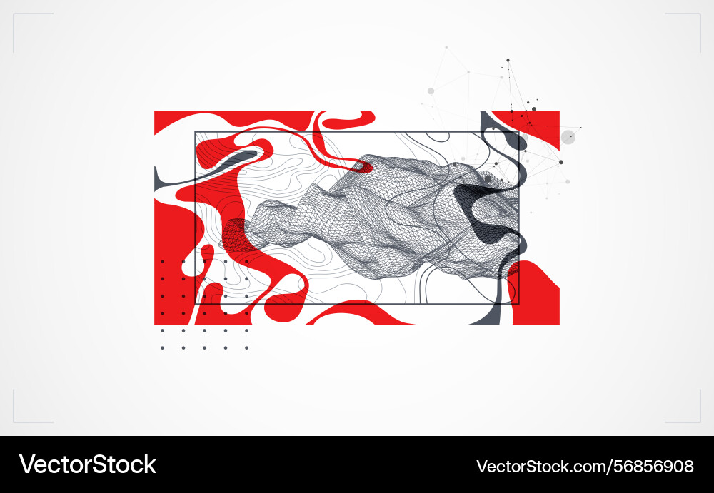 Abstract art wireframe background modern science Abstract art wireframe background modern science vector image