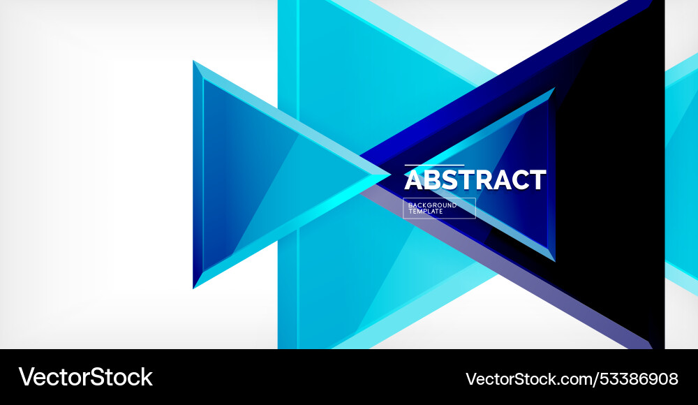 Abstract background - glossy triangles Vector Image