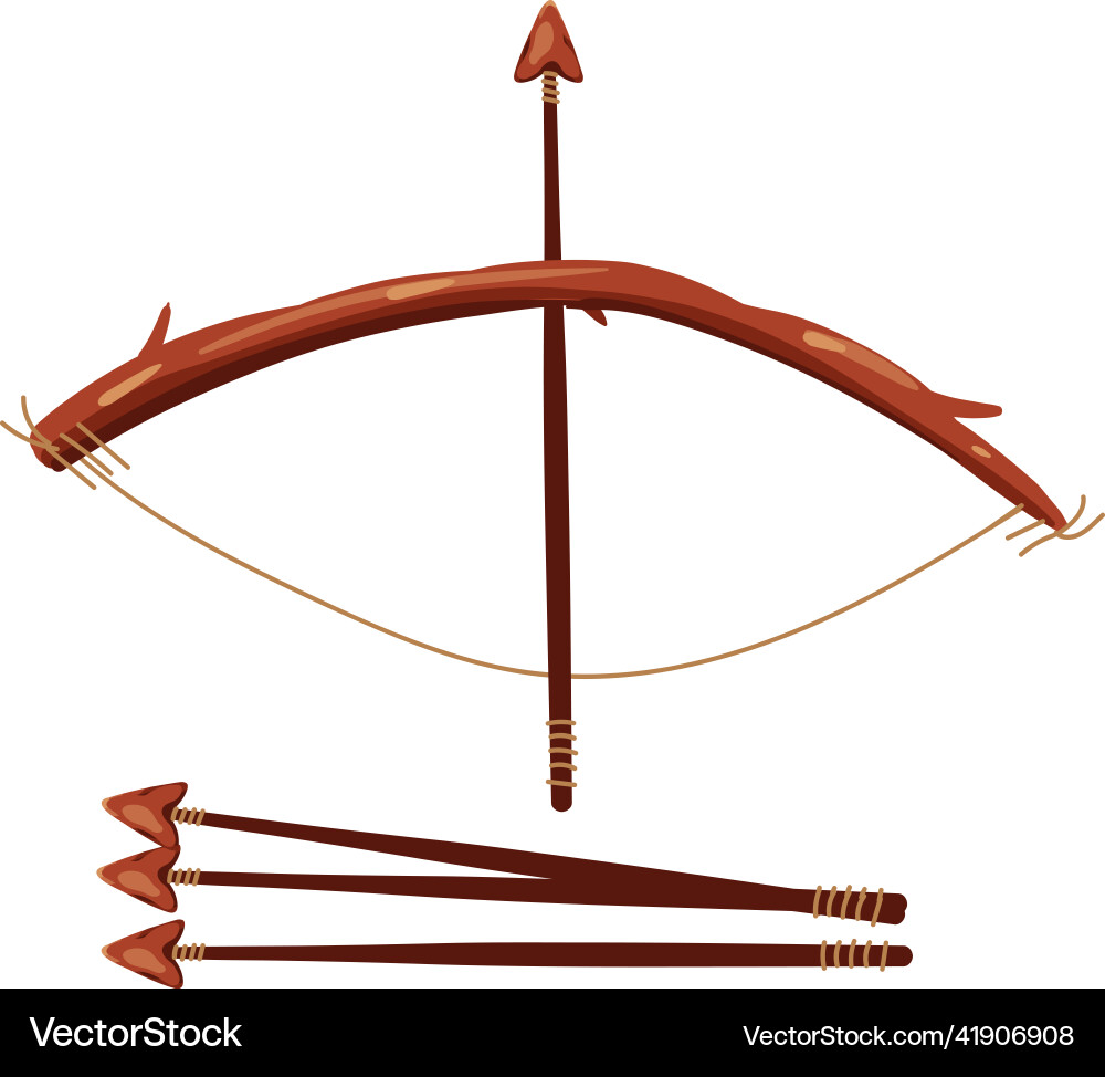 Ancient Bow and Arrow vector image