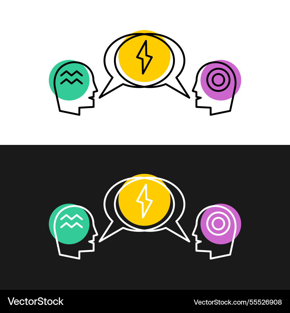 Conflict of two speaking people Royalty Free Vector Image