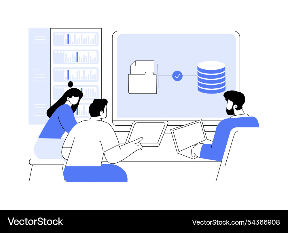 Database software isolated cartoon Database software isolated cartoon vector image