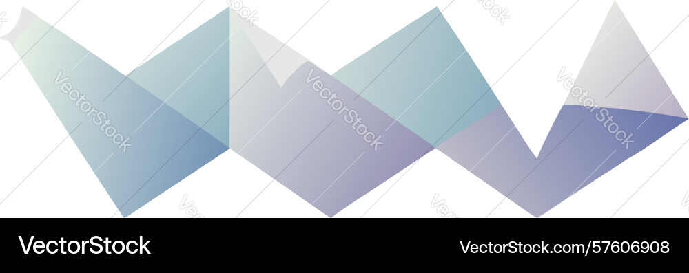 Geometric folded paper effect abstract background vector image